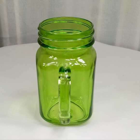 Green Handled 12oz Shooter Mason Jar - Picture 2 of 11